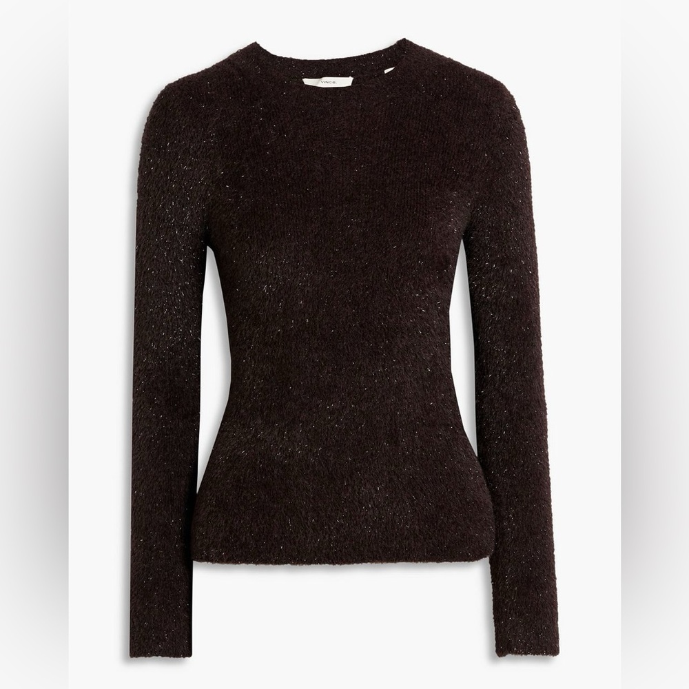 Vince Lurex Eyelash Knit Pullover Sweater Top size XL